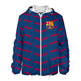 Мужская куртка 3D с принтом FC Barca 2018 Creative uniform в городе Новоалтайск, ткань верха — 100% полиэстер, подклад — флис | прямой крой, подол и капюшон оформлены резинкой с фиксаторами, два кармана без застежек по бокам, один большой потайной карман на груди. Карман на груди застегивается на липучку | barcelona | fc | барселона | спорт | спортивные | фк | футбол