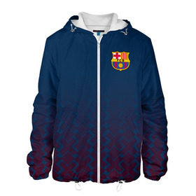Мужская куртка 3D с принтом FC Barca 2018 Creative uniform в городе Новоалтайск, ткань верха — 100% полиэстер, подклад — флис | прямой крой, подол и капюшон оформлены резинкой с фиксаторами, два кармана без застежек по бокам, один большой потайной карман на груди. Карман на груди застегивается на липучку | fc | fc barcelona | fcb | барселона | спорт | спортивные | фк | футбол