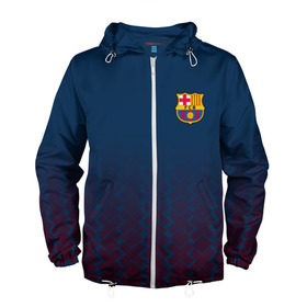 Мужская ветровка 3D с принтом FC Barca 2018 Creative uniform в городе Новоалтайск, 100% полиэстер | подол и капюшон оформлены резинкой с фиксаторами, два кармана без застежек по бокам, один потайной карман на груди | fc | fc barcelona | fcb | барселона | спорт | спортивные | фк | футбол