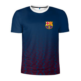 Мужская футболка 3D спортивная с принтом FC Barca 2018 Creative uniform в городе Новоалтайск, 100% полиэстер с улучшенными характеристиками | приталенный силуэт, круглая горловина, широкие плечи, сужается к линии бедра | fc | fc barcelona | fcb | барселона | спорт | спортивные | фк | футбол