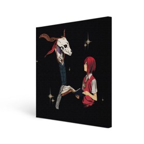 Холст квадратный с принтом Mahou Tsukai no Yome в городе Новоалтайск, 100% ПВХ |  | Тематика изображения на принте: девушка | красные волосы | монстр | невеста чародея