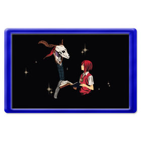 Магнит 45*70 с принтом Mahou Tsukai no Yome в городе Новоалтайск, Пластик | Размер: 78*52 мм; Размер печати: 70*45 | Тематика изображения на принте: девушка | красные волосы | монстр | невеста чародея