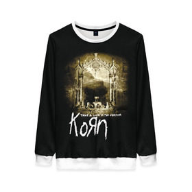 Женский свитшот 3D с принтом Korn take a look in the mirror в городе Новоалтайск, 100% полиэстер с мягким внутренним слоем | круглый вырез горловины, мягкая резинка на манжетах и поясе, свободная посадка по фигуре | korn | koяn | альтернативный | арвизу | гранж | группа | дэвис | зеркало | корн | коян | лузье | манки | метал | музыка | нюметал | панк | песни | рок | уэлч | филди | филипп | хэд | шаффер