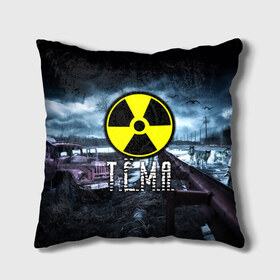 Подушка 3D с принтом S.T.A.L.K.E.R. - Т.Ё.М.А. в городе Новоалтайск, наволочка – 100% полиэстер, наполнитель – холлофайбер (легкий наполнитель, не вызывает аллергию). | состоит из подушки и наволочки. Наволочка на молнии, легко снимается для стирки | stalker | артём | волки | грузовик | имя | мрак | припять | птицы | радиация | сталкер | тёма | чернобыль