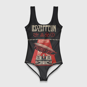 Купальник-боди 3D с принтом Led Zeppelin в городе Новоалтайск, 82% полиэстер, 18% эластан | Круглая горловина, круглый вырез на спине | led | led zeppelin | блюз | группа | джимми пейдж | джон генри бонэм | джон пол джонс | лед зепелен | лед зеппелин | метал | роберт плант | рок | тяжелый | фолк | хард | хардрок | хеви | хевиметал