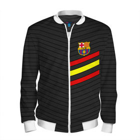 Мужской бомбер 3D с принтом FC Barca 2018 Испания в городе Новоалтайск, 100% полиэстер | застегивается на молнию, по бокам два кармана без застежек, по низу бомбера и на воротнике - эластичная резинка | fc | fc barcelona | fcb | барселона | спорт | спортивные | фк | футбол