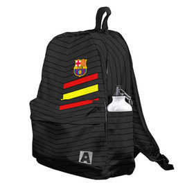 Рюкзак 3D с принтом FC Barca 2018 Испания в городе Новоалтайск, 100% полиэстер | лямки с регулируемой длиной, сверху петелька, чтобы рюкзак можно было повесить на вешалку. Основное отделение закрывается на молнию, как и внешний карман. Внутри два дополнительных кармана, один из которых закрывается на молнию. По бокам два дополнительных кармашка | fc | fc barcelona | fcb | барселона | спорт | спортивные | фк | футбол