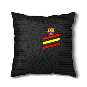 Подушка 3D с принтом FC Barca 2018 Испания в городе Новоалтайск, наволочка – 100% полиэстер, наполнитель – холлофайбер (легкий наполнитель, не вызывает аллергию). | состоит из подушки и наволочки. Наволочка на молнии, легко снимается для стирки | fc | fc barcelona | fcb | барселона | спорт | спортивные | фк | футбол