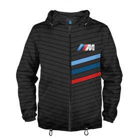 Мужская ветровка 3D с принтом BMW Tricolor Sport в городе Новоалтайск, 100% полиэстер | подол и капюшон оформлены резинкой с фиксаторами, два кармана без застежек по бокам, один потайной карман на груди | bmw | автомобильные | бмв | машины