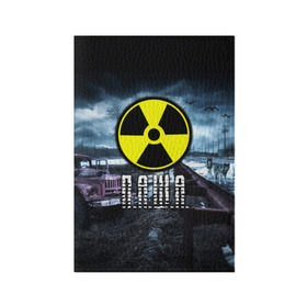 Обложка для паспорта матовая кожа с принтом S.T.A.L.K.E.R. - П.А.Ш.А. в городе Новоалтайск, натуральная матовая кожа | размер 19,3 х 13,7 см; прозрачные пластиковые крепления | Тематика изображения на принте: stalker | имена | имя | павел | паша | пашка | припять | радиация | сталкер | чернобыль