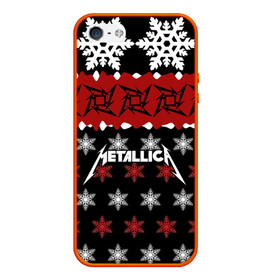 Чехол для iPhone 5/5S матовый с принтом Metallica в городе Новоалтайск, Силикон | Область печати: задняя сторона чехла, без боковых панелей | metallica | джеймс хэтфилд | кирк хэмметт | ларс ульрих | метал | металика | металлика | новогодний | новый год | роберт трухильо | рождество | рок | снежинки | трэш | трэшметал | хард | хардрок | хеви