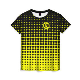 Женская футболка 3D с принтом FC Borussia 2018 Original #2 в городе Новоалтайск, 100% полиэфир ( синтетическое хлопкоподобное полотно) | прямой крой, круглый вырез горловины, длина до линии бедер | borussia dortmund | fc | боруссия | спорт | спортивные | фк | футбол