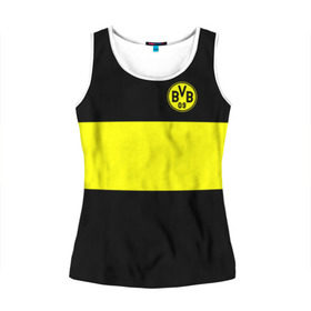 Женская майка 3D с принтом Borussia 2018 Black and Yellow в городе Новоалтайск, 100% полиэстер | круглая горловина, прямой силуэт, длина до линии бедра | боруссия | дортмунд