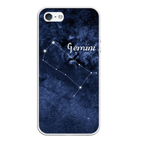 Чехол для iPhone 5/5S матовый с принтом Близнецы (Gemini) в городе Новоалтайск, Силикон | Область печати: задняя сторона чехла, без боковых панелей | Тематика изображения на принте: gemini | близнецы | звезды | знаки зодиака | космос | созвездие