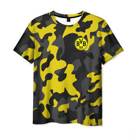 Мужская футболка 3D с принтом Borussia 2018 Military Sport в городе Новоалтайск, 100% полиэфир | прямой крой, круглый вырез горловины, длина до линии бедер | боруссия | дортмунд