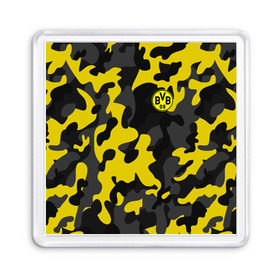 Магнит 55*55 с принтом Borussia 2018 Military Sport в городе Новоалтайск, Пластик | Размер: 65*65 мм; Размер печати: 55*55 мм | боруссия | дортмунд
