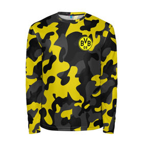 Мужской лонгслив 3D с принтом Borussia 2018 Military Sport в городе Новоалтайск, 100% полиэстер | длинные рукава, круглый вырез горловины, полуприлегающий силуэт | боруссия | дортмунд