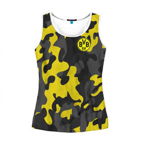 Женская майка 3D с принтом Borussia 2018 Military Sport в городе Новоалтайск, 100% полиэстер | круглая горловина, прямой силуэт, длина до линии бедра | боруссия | дортмунд