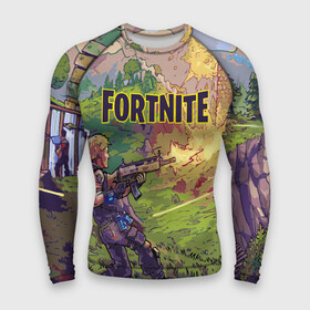 Мужской рашгард 3D с принтом Fortnite Королевская битва в городе Новоалтайск,  |  | epic games | fort | fortnite battle | fortnite battle royale | fortnite royale | survival | королевский битва