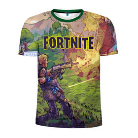 Мужская футболка 3D спортивная с принтом Fortnite Королевская битва в городе Новоалтайск, 100% полиэстер с улучшенными характеристиками | приталенный силуэт, круглая горловина, широкие плечи, сужается к линии бедра | epic games | fort | fortnite battle | fortnite battle royale | fortnite royale | survival | королевский битва