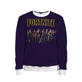 Детский свитшот 3D с принтом Fortnite heroes в городе Новоалтайск, 100% полиэстер | свободная посадка, прямой крой, мягкая тканевая резинка на рукавах и понизу свитшота | Тематика изображения на принте: epic games | fort | fortnite battle | fortnite battle royale | fortnite royale | survival | королевский битва