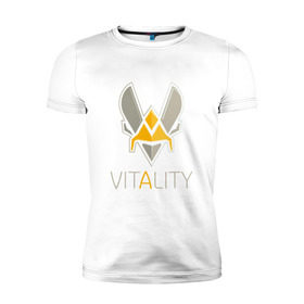 Мужская футболка премиум с принтом VITALITY Team Esports в городе Новоалтайск, 92% хлопок, 8% лайкра | приталенный силуэт, круглый вырез ворота, длина до линии бедра, короткий рукав | 6 | rainbow six | siege | битва | война | игра | киберспорт | оружие | осада | радуга | шутер