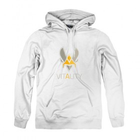 Женская толстовка хлопок с принтом VITALITY Team Esports в городе Новоалтайск, френч-терри, мягкий теплый начес внутри (100% хлопок) | карман-кенгуру, эластичные манжеты и нижняя кромка, капюшон с подкладом и шнурком | Тематика изображения на принте: 6 | rainbow six | siege | битва | война | игра | киберспорт | оружие | осада | радуга | шутер