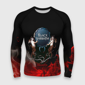 Мужской рашгард 3D с принтом Black Sabbath reunion в городе Новоалтайск,  |  | black sabbath | ozzy osbourne | ангелы | билл уорд | гизер батлер | костер | огонь | осборн оззи | пламя | тони айомми | черти