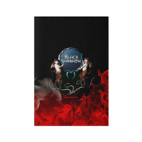 Обложка для паспорта матовая кожа с принтом Black Sabbath reunion в городе Новоалтайск, натуральная матовая кожа | размер 19,3 х 13,7 см; прозрачные пластиковые крепления | Тематика изображения на принте: black sabbath | ozzy osbourne | ангелы | билл уорд | гизер батлер | костер | огонь | осборн оззи | пламя | тони айомми | черти