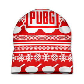 Шапка 3D с принтом PUBG Новогодняя защита в городе Новоалтайск, 100% полиэстер | универсальный размер, печать по всей поверхности изделия | playerunknowns battlegrounds | pubg | боевик | военные | война | игры | известные | новогодние | новый год | оружие | сковорода | сковородка | шутеры