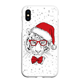 Чехол для iPhone XS Max матовый с принтом Тигр Санта Клаус в городе Новоалтайск, Силикон | Область печати: задняя сторона чехла, без боковых панелей | animal | bow | christmas | holiday | new year | predator | santa claus | snow | tiger | view | winter | бант | взгляд | дед мороз | животное | зима | новый год | очки | праздник | рождество | санта клаус | снег | тигр | хищник
