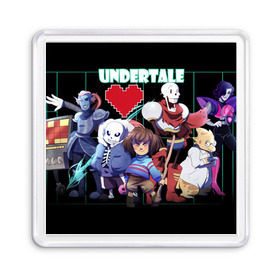 Магнит 55*55 с принтом Undertale в городе Новоалтайск, Пластик | Размер: 65*65 мм; Размер печати: 55*55 мм | Тематика изображения на принте: undertale | игра