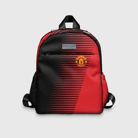 Детский рюкзак 3D с принтом F.C.M.U 2018 Creative Uniform в городе Новоалтайск, 100% полиэстер | лямки с регулируемой длиной, сверху петелька, чтобы рюкзак можно было повесить на вешалку. Основное отделение закрывается на молнию, как и внешний карман. Внутри дополнительный карман. По бокам два дополнительных кармашка | fc | manchester united | манчестер юнайтед | спорт | спортивные | фк | футбол | футбольный клуб