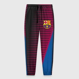 Мужские брюки 3D с принтом FC Barca 2018 Creative uniform в городе Новоалтайск, 100% полиэстер | манжеты по низу, эластичный пояс регулируется шнурком, по бокам два кармана без застежек, внутренняя часть кармана из мелкой сетки | Тематика изображения на принте: fc | fc barcelona | fcb | барселона | спорт | спортивные | фк | футбол | футбольный клуб