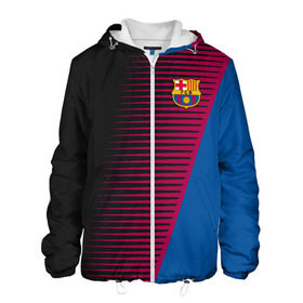 Мужская куртка 3D с принтом FC Barca 2018 Creative uniform в городе Новоалтайск, ткань верха — 100% полиэстер, подклад — флис | прямой крой, подол и капюшон оформлены резинкой с фиксаторами, два кармана без застежек по бокам, один большой потайной карман на груди. Карман на груди застегивается на липучку | fc | fc barcelona | fcb | барселона | спорт | спортивные | фк | футбол | футбольный клуб