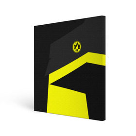 Холст квадратный с принтом Borussia 2018 Geometry Sport в городе Новоалтайск, 100% ПВХ |  | fc |  borussia dortmund | боруссия | спорт | спортивные | фк | футбол | футбольный клуб