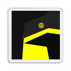 Магнит 55*55 с принтом Borussia 2018 Geometry Sport в городе Новоалтайск, Пластик | Размер: 65*65 мм; Размер печати: 55*55 мм | fc |  borussia dortmund | боруссия | спорт | спортивные | фк | футбол | футбольный клуб