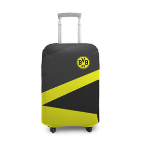 Чехол для чемодана 3D с принтом Borussia 2018 Geometry Sport в городе Новоалтайск, 86% полиэфир, 14% спандекс | двустороннее нанесение принта, прорези для ручек и колес | fc |  borussia dortmund | боруссия | спорт | спортивные | фк | футбол | футбольный клуб