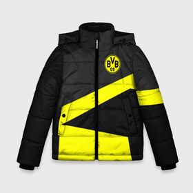 Зимняя куртка для мальчиков 3D с принтом Borussia 2018 Geometry Sport в городе Новоалтайск, ткань верха — 100% полиэстер; подклад — 100% полиэстер, утеплитель — 100% полиэстер | длина ниже бедра, удлиненная спинка, воротник стойка и отстегивающийся капюшон. Есть боковые карманы с листочкой на кнопках, утяжки по низу изделия и внутренний карман на молнии. 

Предусмотрены светоотражающий принт на спинке, радужный светоотражающий элемент на пуллере молнии и на резинке для утяжки | fc |  borussia dortmund | боруссия | спорт | спортивные | фк | футбол | футбольный клуб