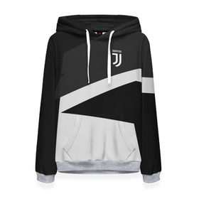 Женская толстовка 3D с принтом Juventus 2018 Geometry Sport в городе Новоалтайск, 100% полиэстер  | двухслойный капюшон со шнурком для регулировки, мягкие манжеты на рукавах и по низу толстовки, спереди карман-кенгуру с мягким внутренним слоем. | fc | juventus | спорт | спортивные | фк | футбол | футбольный клуб | ювентус