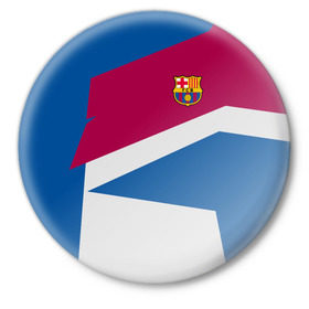 Значок с принтом FC Barca 2018 Geometry Sport в городе Новоалтайск,  металл | круглая форма, металлическая застежка в виде булавки | fc | fc barcelona | fcb | барселона | спорт | спортивные | фк | футбол | футбольный клуб