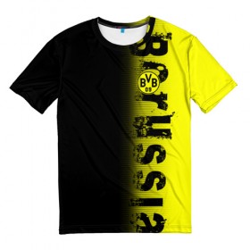 Мужская футболка 3D с принтом FC Borussia 2018 Original в городе Новоалтайск, 100% полиэфир | прямой крой, круглый вырез горловины, длина до линии бедер | Тематика изображения на принте: borussia dortmund | fc | боруссия | спорт | спортивные | фк | футбол | футбольный клуб