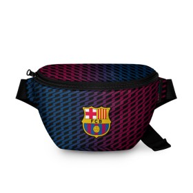Поясная сумка 3D с принтом FC Barca 2018 Creative uniform в городе Новоалтайск, 100% полиэстер | плотная ткань, ремень с регулируемой длиной, внутри несколько карманов для мелочей, основное отделение и карман с обратной стороны сумки застегиваются на молнию | fc | fc barcelona | fcb | барселона | спорт | спортивные | фк | футбол | футбольный клуб