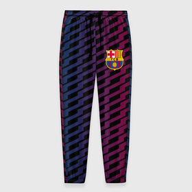 Мужские брюки 3D с принтом FC Barca 2018 Creative uniform в городе Новоалтайск, 100% полиэстер | манжеты по низу, эластичный пояс регулируется шнурком, по бокам два кармана без застежек, внутренняя часть кармана из мелкой сетки | Тематика изображения на принте: fc | fc barcelona | fcb | барселона | спорт | спортивные | фк | футбол | футбольный клуб