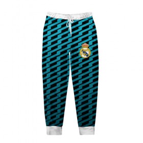 Мужские брюки 3D с принтом Real Madrid Creative uniform в городе Новоалтайск, 100% полиэстер | манжеты по низу, эластичный пояс регулируется шнурком, по бокам два кармана без застежек, внутренняя часть кармана из мелкой сетки | Тематика изображения на принте: 