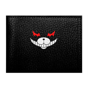Обложка для студенческого билета с принтом Monokuma Black в городе Новоалтайск, натуральная кожа | Размер: 11*8 см; Печать на всей внешней стороне | danganronpa | monokuma | данганронпа | монокума