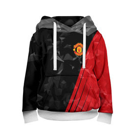 Детская толстовка 3D с принтом F.C.M.U 2018 Abstract uniform в городе Новоалтайск, 100% полиэстер | двухслойный капюшон со шнурком для регулировки, мягкие манжеты на рукавах и по низу толстовки, спереди карман-кенгуру с мягким внутренним слоем | fc | manchester united | манчестер юнайтед | спорт | спортивные | фк | футбол | футбольный клуб