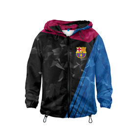 Детская ветровка 3D с принтом FC Barca 2018 Creative uniform в городе Новоалтайск, 100% полиэстер | подол и капюшон оформлены резинкой с фиксаторами, по бокам два кармана без застежек, один потайной карман на груди | fc | fc barcelona | fcb | барселона | спорт | спортивные | фк | футбол | футбольный клуб