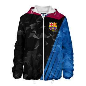 Мужская куртка 3D с принтом FC Barca 2018 Creative uniform в городе Новоалтайск, ткань верха — 100% полиэстер, подклад — флис | прямой крой, подол и капюшон оформлены резинкой с фиксаторами, два кармана без застежек по бокам, один большой потайной карман на груди. Карман на груди застегивается на липучку | fc | fc barcelona | fcb | барселона | спорт | спортивные | фк | футбол | футбольный клуб