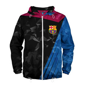 Мужская ветровка 3D с принтом FC Barca 2018 Creative uniform в городе Новоалтайск, 100% полиэстер | подол и капюшон оформлены резинкой с фиксаторами, два кармана без застежек по бокам, один потайной карман на груди | fc | fc barcelona | fcb | барселона | спорт | спортивные | фк | футбол | футбольный клуб